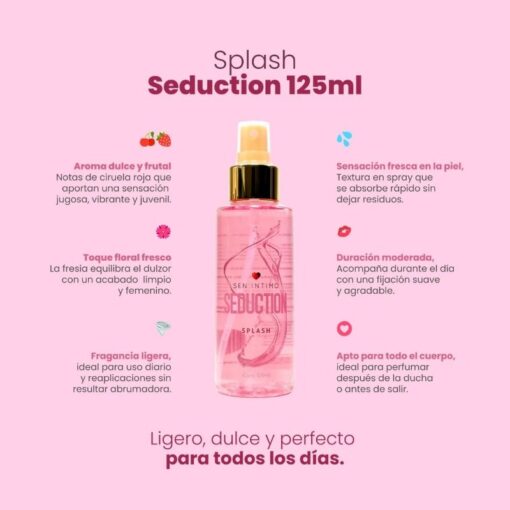 Splash con Feromonas Seduction X125ml Sen Intimo