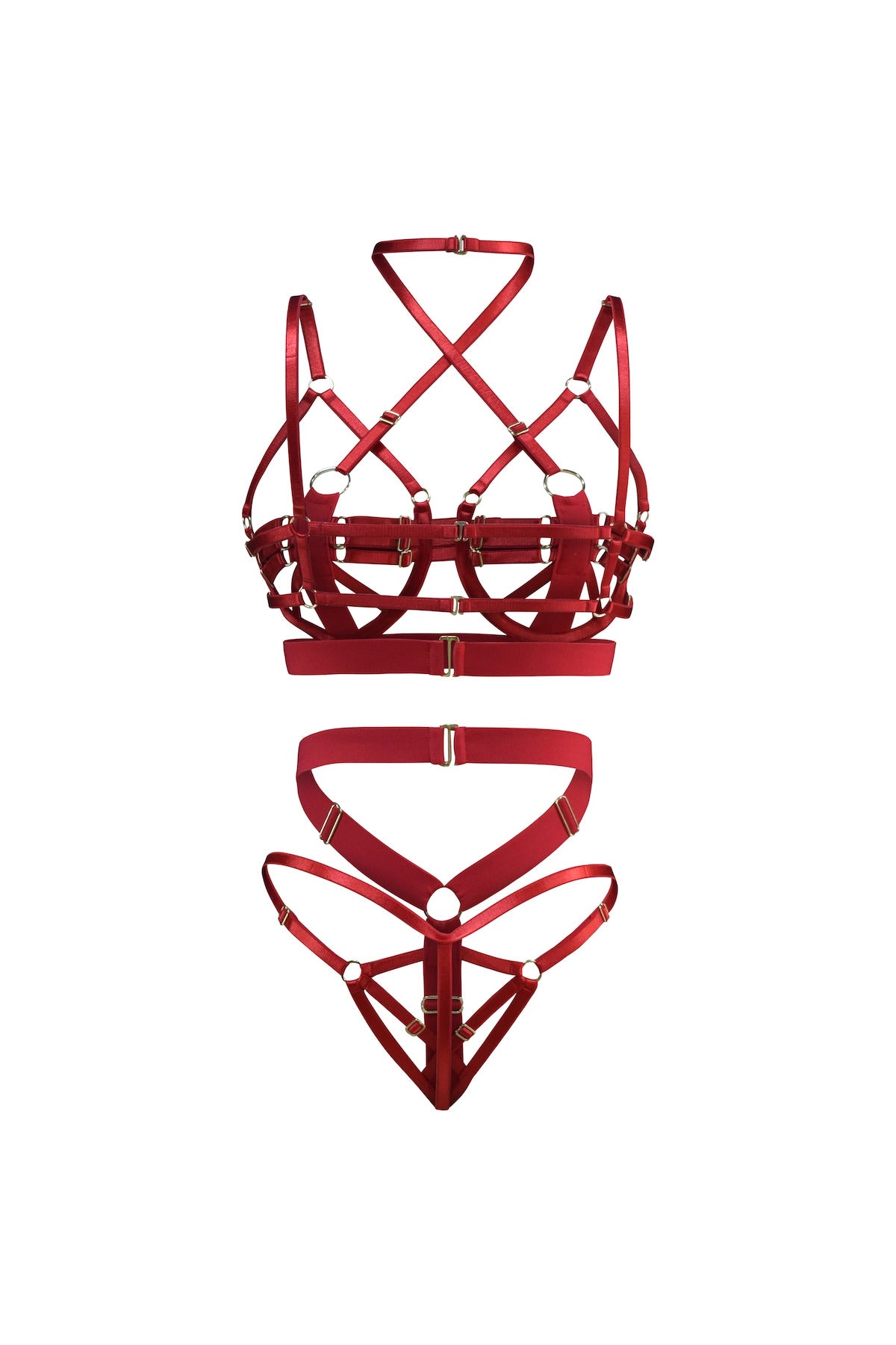 SET AMELIA TOP Y PANTY CON HERRAJES DORADOS - Mitología
