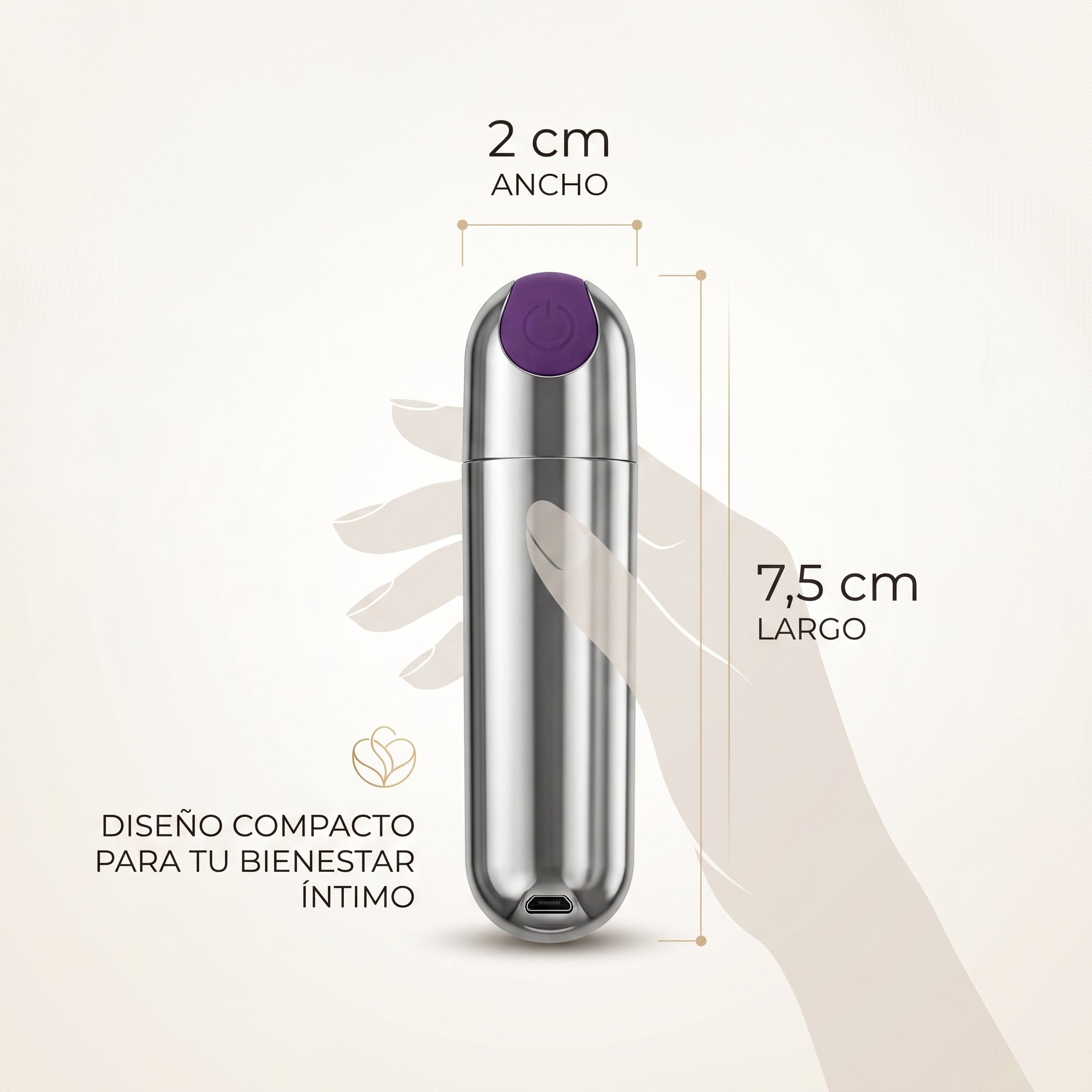 Bala Vibradora Premium - Diseno Metalico Compacto
