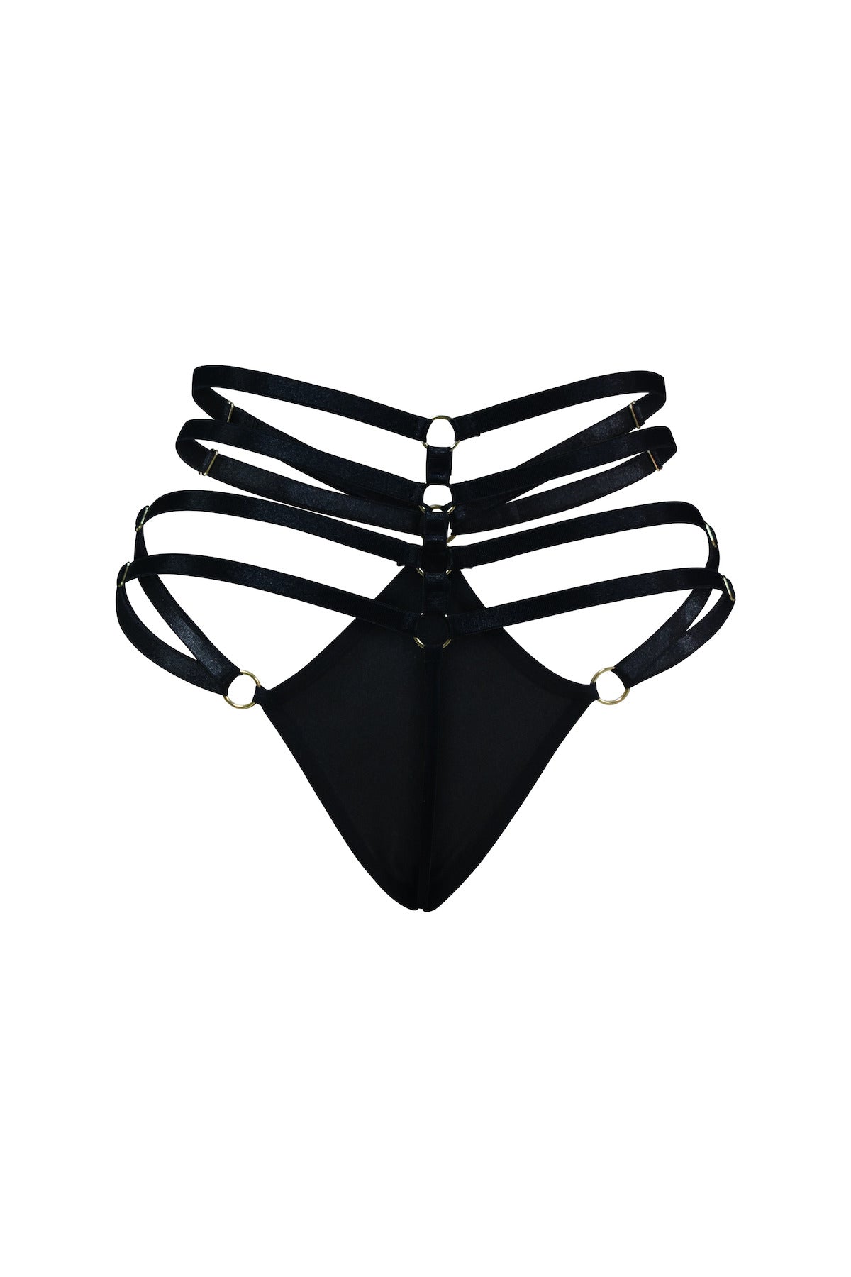 Panty Dharma con Tiras Traseras y Herrajes Dorados