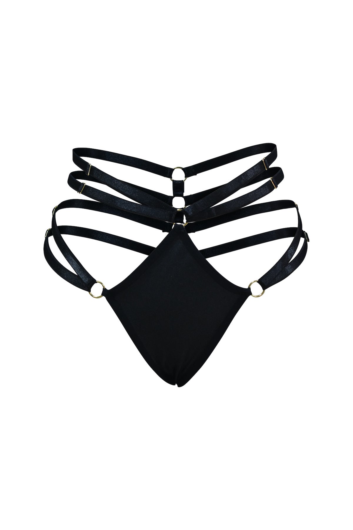 Panty Dharma con Tiras Traseras y Herrajes Dorados