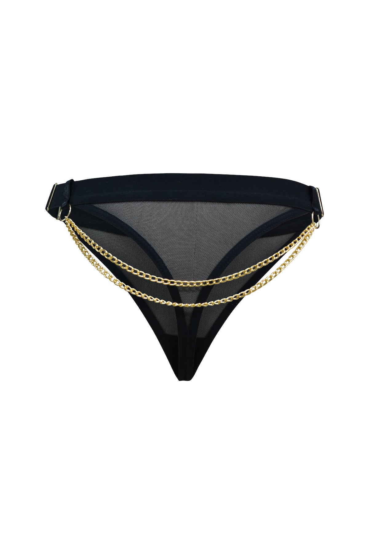 Panty Kalma en Mallatex con Detalles de Cadena y Herrajes Dorados