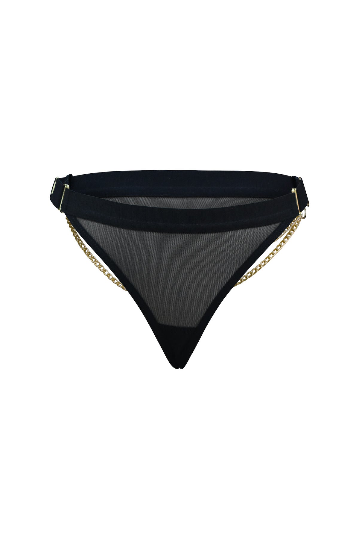 Panty Kalma en Mallatex con Detalles de Cadena y Herrajes Dorados