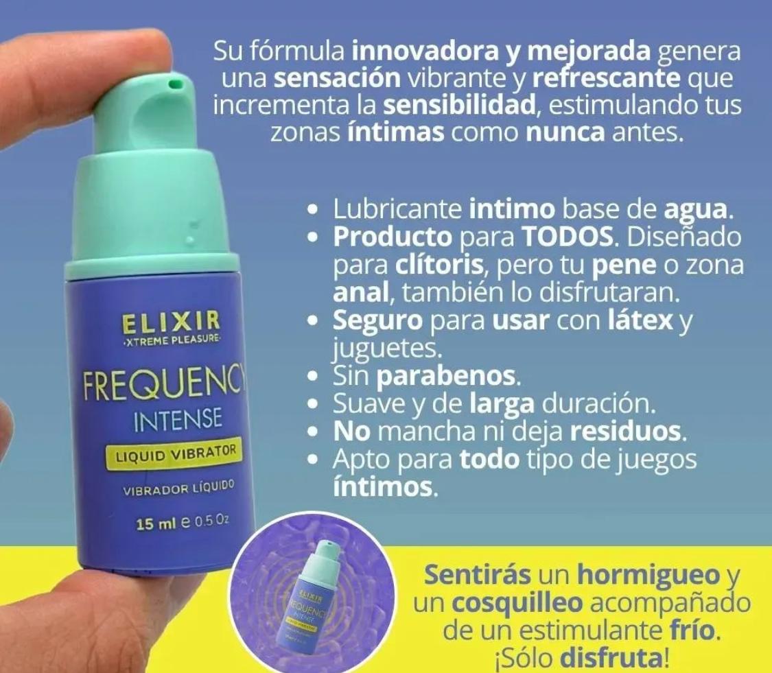 Vibrador liquido Frequency  intenso Elixir  x 15 ml