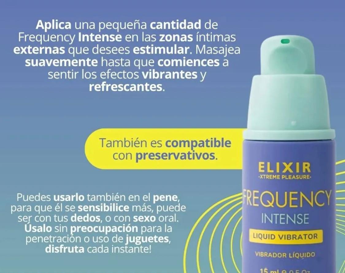 Vibrador liquido Frequency  intenso Elixir  x 15 ml