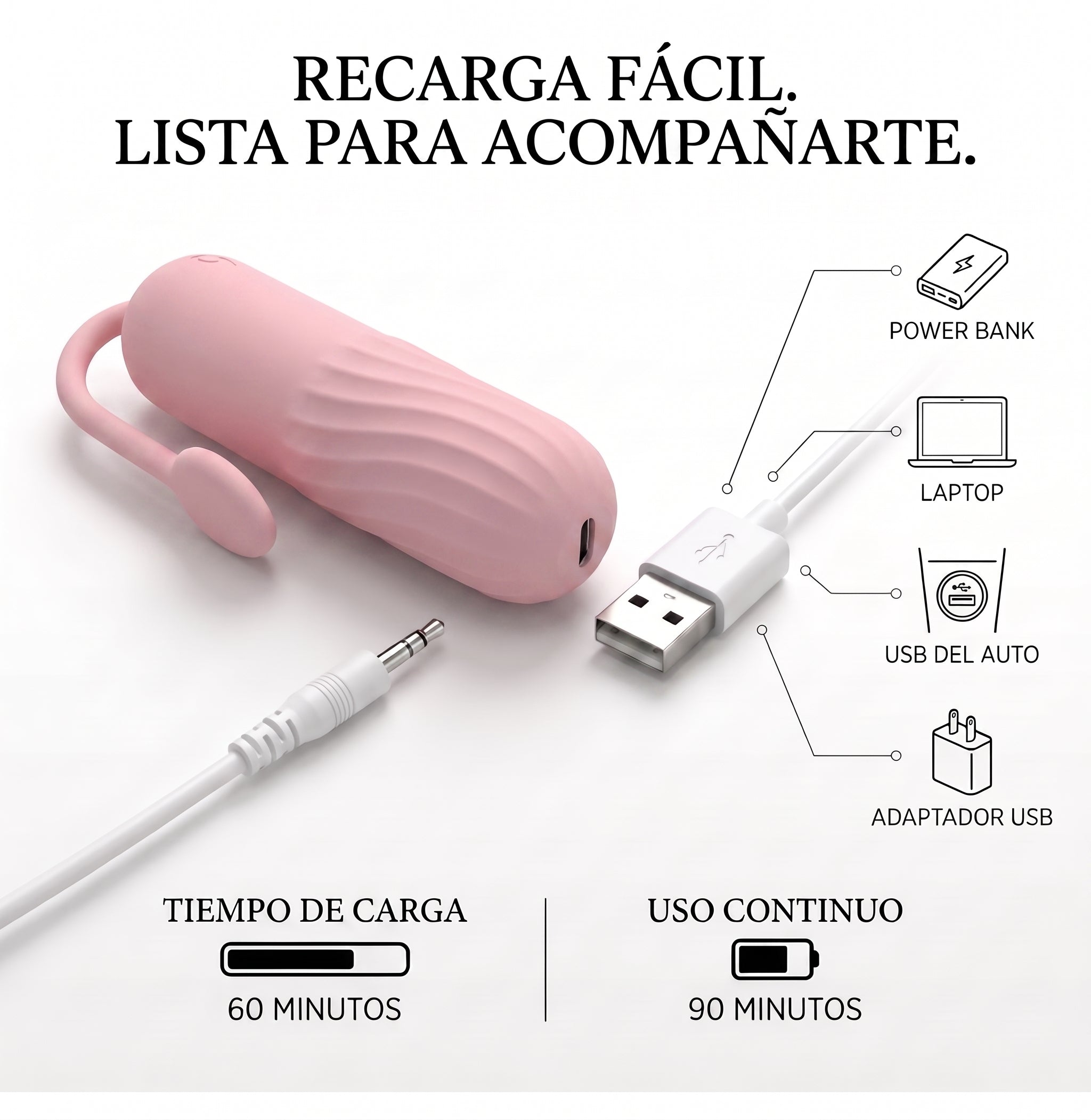Bala Vibradora YEAIN – Silicona 10 Frecuencias