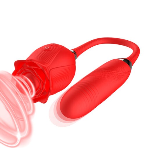 Juguete Rosa Succionadora con consolador para mujer, vibrador de empuje.